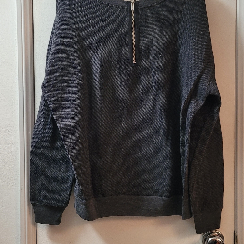 Pullover Sweater With Back Functional Zipper Dtail - image 1